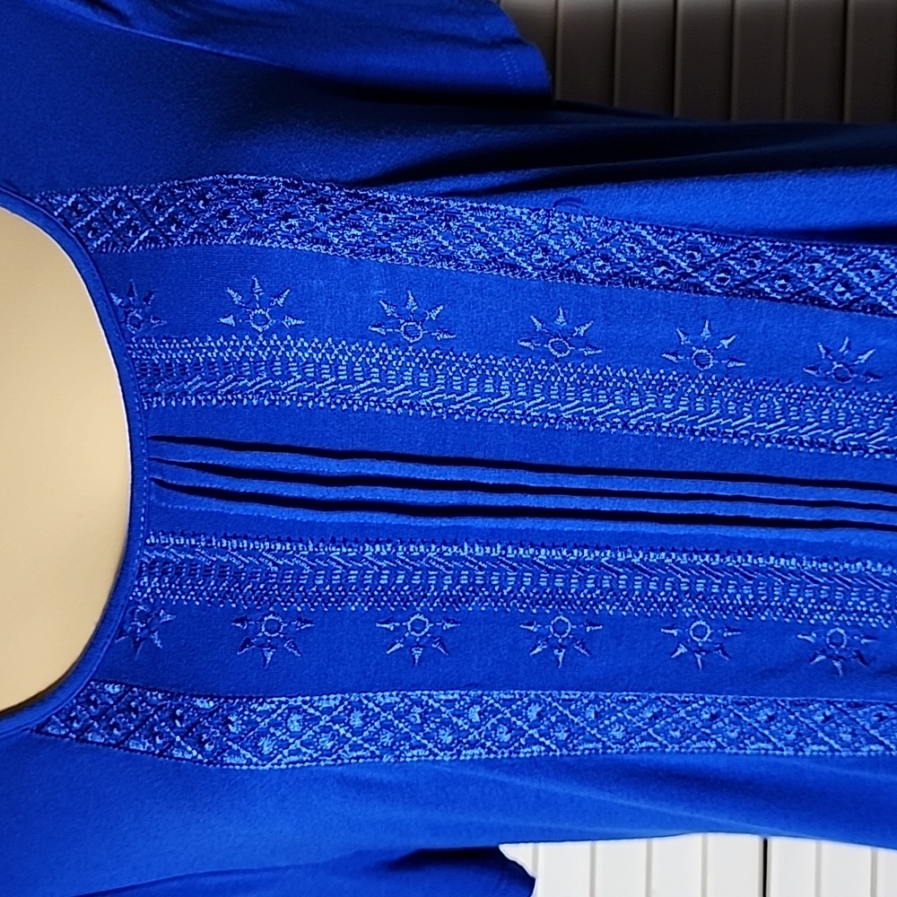 Adrianna Papell Royal Blue Blouse - Picture 2 of 6